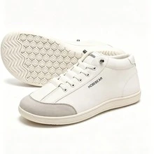 HOBIBEAR Leather Barefoot Shoes Lightweight Wide Toe Box Zero Drop Slip-On Shoes For Women - trắng - Xem 7