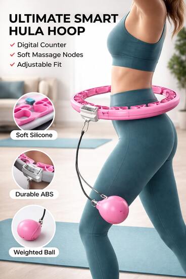 24 Knots Fitness Exercise Hoop Gym Accessories, Pilates, Yoga