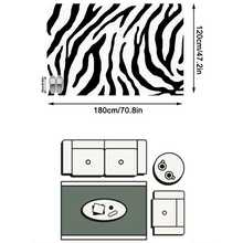 1pc Rug, Carpet, Area Rug, Doormat, Nordic Modern Luxury INS Style - Black & White Elegant Geometric Abstract Zebra Pattern, Suitable For Outdoor, Entryway, Balcony, Hallway, Patio, Living Room, All Season Soft Machine Washable Carpet Mat, Home Decor - Multicolor - View 17