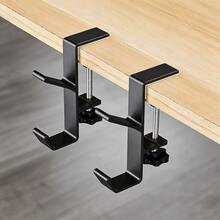 1pc Student Backpack Hook, Screw-Free Desk Hook, Headphone Hanger, Headphone Stand, Bag Hanger - Black - View 10