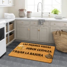 1/2/3Pcs Funny Beer Printed Area Rug For Bedroom, Living Room, Dining Room, Kitchen, Non-Slip Flannel Material Floor Mats, Home Decor Accessories - Orange - View 13