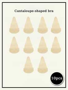 10片装一次性无纺布乳垫，黑色葫芦形无纺布乳垫 | 无肩带，自粘式，亲肤，隐形，舒适 - 彩色 - 查看 10