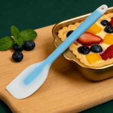 Bộ thìa silicon màu xanh bạc hà, dụng cụ cạo chịu nhiệt dùng trong nhà bếp, dụng cụ chống dính dẻo, dễ vệ sinh bằng máy rửa chén, 2/4 chiếc. - Màu xanh bạc hà - Xem 5