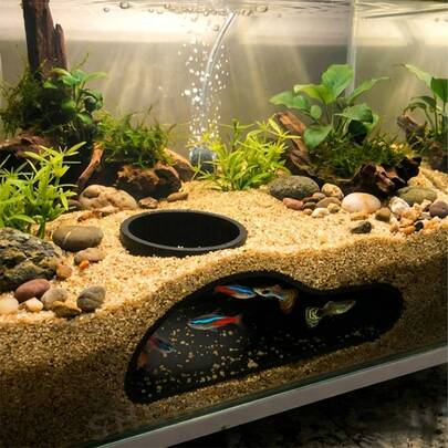 fish tank accessories johannesburg Besimple Aquarium Hide Cave Decoration, Reptile Rock Hideouts Stone Cave Hide House Fish Aquarium for Betta Shrimp Turtle Fish & Aquarium Supplies |