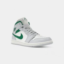 Jordan 1 Mid White Pure Platinum Pine Green - 白色 - 查看 3