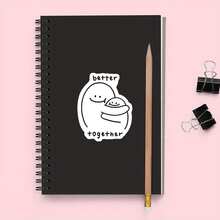 Embrace Little Dumpling, Minimalist Cute, Conveying Companionship - Waterproof Vinyl Sticker - Durable Smooth Surface, Self-Adhesive Bumper Sticker, Suitable For Cars, Windows, Laptops, Trucks, Water Bottles - Multi-Functional Durable Design, Car Sticker - Vinyl - View 6