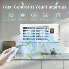 Hot And Cold Air Circulation Boost Exhaust Fan, With Silent Design, Dual Remote Control + LCD Control, 10 Adjustable Wind Speed Settings, Intelligent Constant Temperature Operation, Built-In DIY Aroma Diffuser, Suitable For Whole-House Use - US A Type Plug(110-127V) - View 5