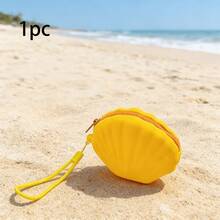 1-Piece Fun And Unique Seashell Coin Pouch, Creative Seashell Storage Pouch, Multi-Functional Storage, Small Item Organizer, Storage Pouch For Headphones, Backpack Accessory, Reusable In Multiple Settings, Valentine's Day Gift - Multicolor - View 8