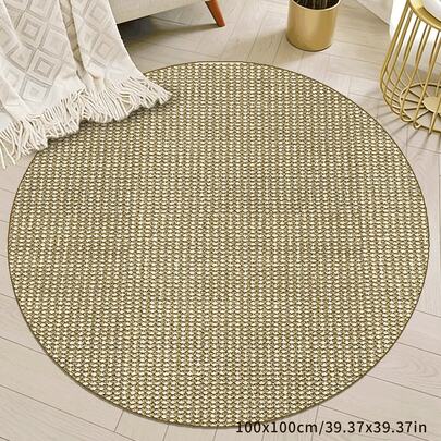1pc Faux Sisal Decorative Carpet, Minimalist Design, Suitable For Cats And Dogs, Easy To Clean And Washable, Natural And Comfortable Carpet For Bedroom, Study, Living Room, Home Decor, Printed Carpet, Window Sill Carpet