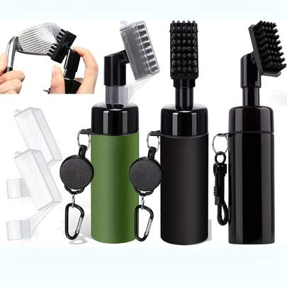 1pc Portable Golf Club Cleaning Brush - Convenient Spray Brush, Effective Golf Club Head Cleaning Tool, Water-Storing Brush, Keychain Attached Squeeze Spray Brush, Suitable For Golf Bags, Golf Accessories, Large Capacity, Easy To Carry, All-Around Cleaning, Perfect For Golfers, Golf Cleaning Supplies, Golf Gifts, Bag Charms, Course Essentials, Outdoor Activities, Sports Accessories, Gifts For Men, Gifts For Women, Father's Day Gifts