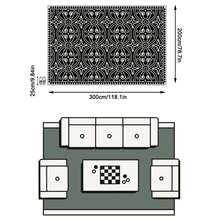 1 pieza Alfombra de lujo vintage estilo bohemio con estampado, alfombra de área rectangular con patrón floral y rayado desgastado al estilo europeo y americano, alfombra para exteriores, adecuada para entrada, balcón, pasillo, exterior, patio, sala de estar, alfombra suave lavable a máquina para todo el año, decoración del hogar - Multicolor - Ver 15