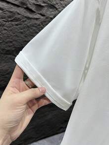 GRDR Men's Summer Fashionable Solid Color T-Shirt, Classic Versatile Suitable For Casual And Sports - White - View 6