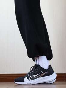 Nike Air Pegasus 2005 舒適時尚防滑耐磨透氣 低筒 休閒城市通勤跑步鞋 男女同款 黑白 - 黑色 - 查看 10
