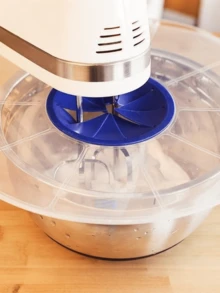 1pc Round Plastic Blender Splash Guard - Splash Cover With Measurement Markings, Oil-Resistant Lid, Easy To Clean Cooking Kitchen Accessory | Transparent Design | Easy Clean Material - Multicolor - View 7