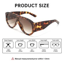 一副一体式镜片眼镜，女士高端款式，时尚旅行男士眼镜 - 彩色 - 查看 4