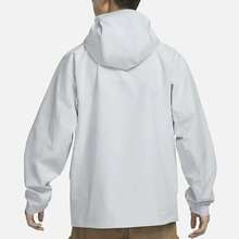 Nike ACG STORM-FIT 純色品牌Logo防水連帽拉鍊工裝休閒外套外套 男款 灰色 - 灰色 - 查看 5