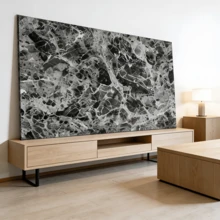 1 Cuộn Giấy Dán Tường Tự Dẹp Vân Đá Đen, Màng Trang Trí Tự Dẹp Chống Thấm Nước, Thích Hợp Cho Tấm Chống Bắn Nước Trong Bếp, Trang Trí Tường Phòng Tắm, Nhãn Dán Vinyl Phong Cách Công Nghiệp, Trang Trí Nội Thất, Dán Trên Bàn Cũ, Tủ TV, Bàn Đầu Giường, Thay Đổi Nhanh Chóng Phong Cách "Wabi-Sabi" Hoặc "Phong Cách Tối Giản" cho Nội Thất Cao Cấp, Trang Trí Nhà Cửa, Trang Trí Phòng, Trang Trí Cổ Điển. - 1PC - Xem 3