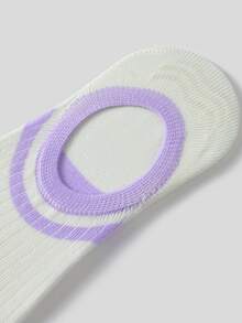 6 paires de chaussettes multicolores pour femmes, chaussettes de cheville à rayures contrastées, motifs brodés raffinés, chaussettes légères pour le printemps/l'été, en tissu tricoté respirant et doux, style polyvalent à la mode Ins, convenant pour le port quotidien, les déplacements, les fêtes, les sports, l'école, les cadeaux de vacances, l'intérieur et l'extérieur, parfaites pour le style et la photographie - Multicolore - Voir 8