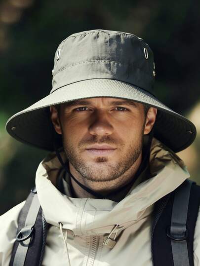 1 chiếc mũ rộng vành chống nắng, màu trơn, thời trang đa năng, thoáng khí, mềm mại và thoải mái, thích hợp cho đạp xe, đi bộ đường dài, câu cá, mũ lưỡi trai kiểu buộc dây màu ngẫu nhiên