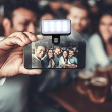buguangdeng 1 pieza Luz portátil LED para selfie de teléfono, 3 modos de iluminación ajustables, para smartphone, cámara, computadora portátil, selfie, videoconferencia, videoblogging, recargable por USB - Multicolor - Ver 4