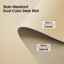 Beidseitige, doppelte Farb-Schminktischmatte für Nailart & Schminken, strapazierfähige PVC-Desktop-Schutzmatte für Studenten & Wohnheime - Creme/Aprikose - Übersicht 12