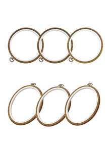 3pcs/Set Luxury Retro Embroidery Hoops, Round/Oval Faux Wood Embroidery Frames, Suitable For DIY Home Decor, Wall Art, Craft Kits, Suitable For Adults & Beginners, Gift Making - Antique Embroidery Hoop - View 1