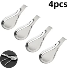 Giá đỡ muỗng bằng thép không gỉ (5/4/3/2/1 cái), Giá đỡ muỗng cán dài lớn bằng thép không gỉ kiểu dáng sáng tạo, Giá đỡ muỗng múc canh, Giá đựng muỗng canh, Giá đựng dụng cụ nhà bếp, Phụ kiện nhà bếp, Giá đỡ muỗng, Giá sắp xếp dao kéo - Bạc - Xem 15