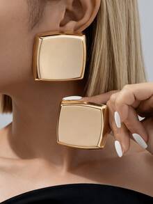 1对女士夸张方形耳钉，适合日常佩戴、派对、聚会，是送给她的特别礼物，四季皆宜。 - 耳環 - 查看 10