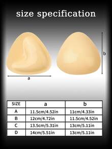 1 Pair Double-Sided Adhesive Push-Up Bra Pads - Reusable Sticky Bra Pads With Padding - Suitable For Dresses, Bikinis - Multicolor - View 9