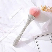 LIMEGIRL Glitter & Rhinestone Nail Art Brush, Suitable For Acrylic Nail Powder Removal, Loose Powder & Liquid Foundation Makeup Brush, Nail Care Cleaning Tool - Multicolor - View 7