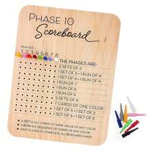 1pc Creative Wooden Scoreboard Round Score Tracker With 8 Randomly Mixed Color Pegs, Some Colors May Not Be Shown In The Image, Suitable For Family Party Table Games - Beige - View 5