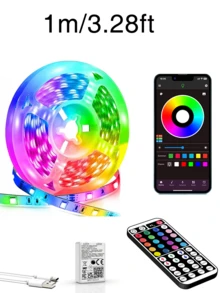 Lampu TV RGB Pintar, Lampu Strip LED Dekoratif untuk Ruangan, Dapat Dikendalikan Melalui Aplikasi dan Remote, Dilengkapi Mode Sinkronisasi Musik, Timer, dan Perubahan Warna; Cocok untuk Kamar Tidur, Ruang Tamu, Langit-langit, Hadiah Liburan, Pesta Natal, dan Dekorasi Pernikahan. - MultiWarna - View 12