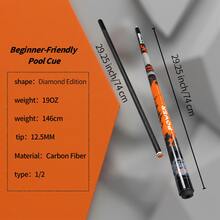 Professional Carbon Fiber Billiard Cue 146cm 19oz, Smooth Piano Paint Grip, For Enthusiasts & Advanced Players Competition Holiday Gift - Multicolor - View 4