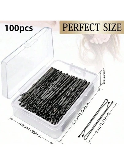 100/50/1件套女士波波夹弹簧夹，防滑，适合各种发型，发饰礼品，母亲节、情人节、送给同事、旅行必备、夏季必备