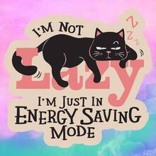 Black Cat Mode, Perfectly Captures The Lying Flat Mindset, Full Resonance Waterproof Vinyl Sticker - Durable Smooth Surface, Self-Adhesive Bumper Sticker, Suitable For Cars, Windows, Laptops, Trucks, Water Bottles - Multi-Functional Durable Design, Car Sticker - Vinyl - View 2