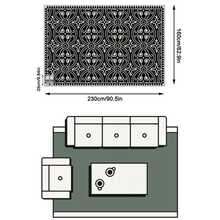 1 pieza Alfombra de lujo vintage estilo bohemio con estampado, alfombra de área rectangular con patrón floral y rayado desgastado al estilo europeo y americano, alfombra para exteriores, adecuada para entrada, balcón, pasillo, exterior, patio, sala de estar, alfombra suave lavable a máquina para todo el año, decoración del hogar - Multicolor - Ver 16