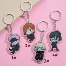 Jujutsu Kaisen 1 pièce Pendentif porte-clés en acrylique du personnage d'anime Yuji Itadori, accessoire de dessin animé, charm de téléphone, porte-clés de voiture, décoration de sac à dos, cadeau d'Halloween, accessoires de décoration de voiture, charms, cadeaux de fête, de remise des diplômes, pour la fête des mères, anniversaire, fête des mères - Multicolore - Voir 11
