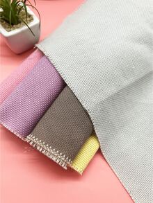 6pcs 12x12 Inch Punch Needle Embroidery Fabric, Macaron Morandi Color Palette Cross Stitch Fabric, Beginner Friendly DIY Handmade Craft Kit, Suitable For Decorative Painting, Coasters, Home Decor, Gift Making - Colorful Stamped Embroidery Cloth - View 7