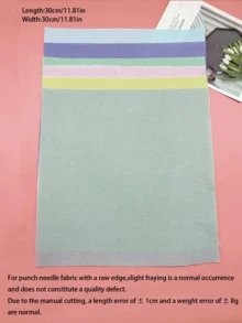 30*30cm Colorful Cross Stitch Fabric, One Side White, One Side Pink/Green/Blue/Purple/Gray/Yellow 6 Healing Colors, Embroidered Works Have Better Texture, Perfectly Suitable For Various Embroidery And Cross Stitch, Applicable For Handicraft Bloggers, DIY Enthusiasts, Professional Embroidery Studios - Small Grid 30*30cm - View 8