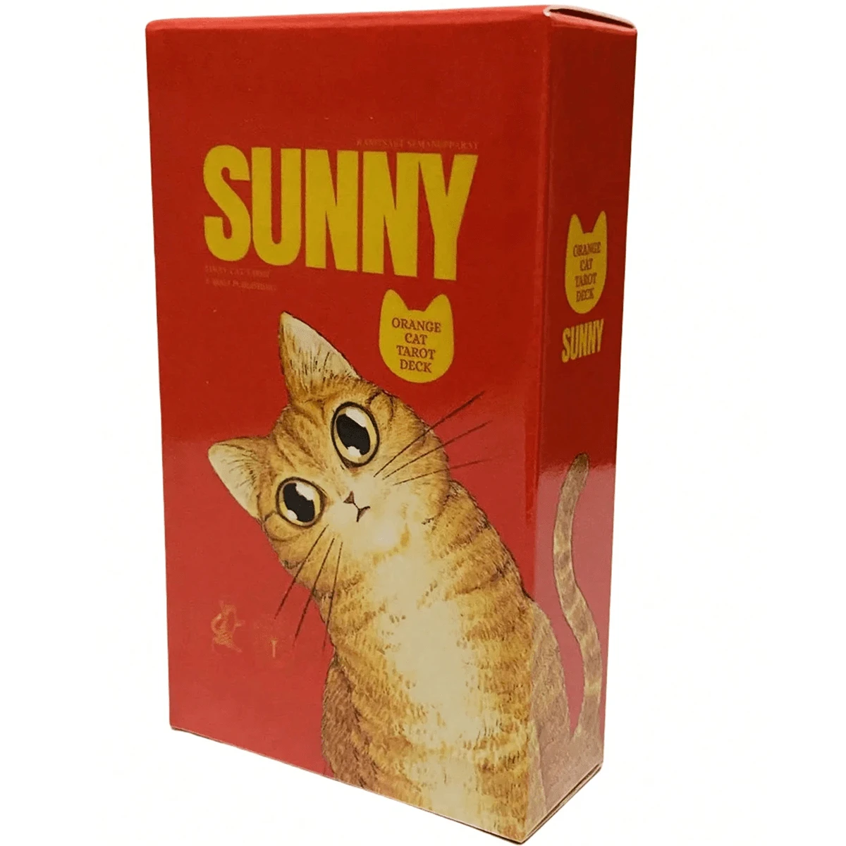 一套阳光橙猫塔罗牌，78张可爱猫咪占卜卡，适合初学者 - 彩色 - 查看 1