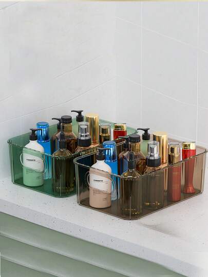 1pc Holiday Decoration Shelf, Can Be Stacked With Desktop Storage Boxes, Large-Capacity Cosmetic And Miscellaneous Items Organizing Box For Storage