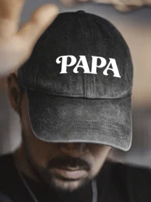 1件/2件装“Mama Papa”字母印花可调节街头风棒球帽和斜挎包，男女通用双面帽和单肩包，送给自己和朋友的合适礼物 - 多色 - 查看 3