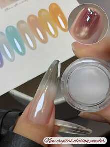 1pc Mirror Nail Powder, High Gloss High Transparency Crystal Powder Fine Texture, Suitable For DIY Nail Art Decoration - Multicolor - View 6