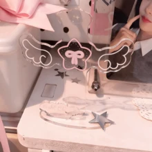 Acrylic Angel & Devil Anime Standee, Photo Display Holder, Suitable For Badges, Stickers, Celebrity Cards, Creative Decorative Display - 1PC - View 5