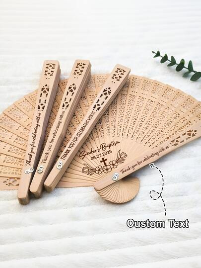 1 pièce Éventail de faveur de mariage personnalisé en bois de santal, personnalisable avec des motifs de lettres, éventail parfumé aux fruits Mi Bautizo pour baptême, cadeau pour invités, faveurs d'événement d'église, convient pour les mariages, demoiselles d'honneur, baptême, dédicace, invités, plages, été et diverses autres occasions, styles élégants, rétro et minimalistes, convient aux hommes et aux femmes, ainsi qu'aux étudiants, adolescents, collégiens, lycéens, étudiants universitaires, première année, poetcore, amour éternel.