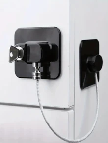 2pcs/Set Safety Lock Set, Includes 1 Padlock + 1 Key, Advanced Protective Lock Device, Multi-Purpose Cabinet Door, Window, Refrigerator Lock - Multicolor - View 6