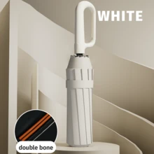 1pc Fully Automatic Folding Umbrella With Strap For Easy Carrying. Larger, Thicker, And More Durable. Suitable For Men And Women, Portable And Windproof, Double-Layer Windproof Design, Multiple Ribs, Push Button Or Twist Handle, Available In Multiple Colors - Multicolor - View 16