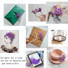 25/50/110件迷你滿天星及其他花卉 HOSY 真實感人造花，卡片製作與 DIY 手作、花瓶填充花、婚禮裝飾花雨、桌面中心裝飾、乾花風格仿真花、星空花枝室內植物，適合婚禮使用 - 呼吸花 - 查看 5