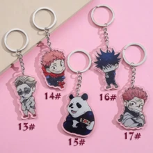 Jujutsu Kaisen 1 pièce Pendentif porte-clés en acrylique du personnage d'anime Yuji Itadori, accessoire de dessin animé, charm de téléphone, porte-clés de voiture, décoration de sac à dos, cadeau d'Halloween, accessoires de décoration de voiture, charms, cadeaux de fête, de remise des diplômes, pour la fête des mères, anniversaire, fête des mères - Multicolore - Voir 10