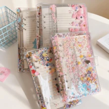 A6 Transparent Colorful Oyster Shell Double Snap Binder, Minimalist 6-Ring Loose Leaf Notebook Cover, Binder, Sticker Album, Idol Cards, Stickers, Planner, Can Store Beautiful Photos, Budget Planner, Can Be Used As Photo Album, Money Saver, Stationery, Notebook, Sticker Book, Loose Leaf Book, Sticker Notebook, Refill, Pocket Book, Seal Book, Office Supplies, School Supplies, Back To School - Colored Oyster Binder - View 9